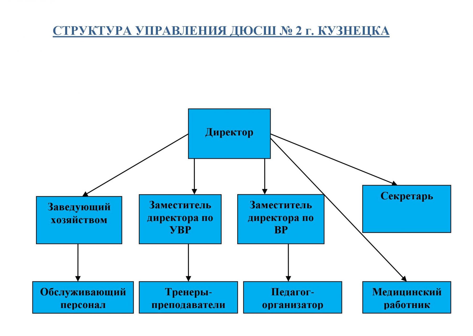 Структура и органы управления образовательной организацией — Муниципальное  бюджетное образовательное учреждение дополнительного образования  детско-юношеская спортивная школа № 2 города Кузнецка